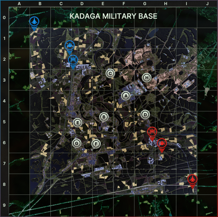 План-карта: Военная база Кадага